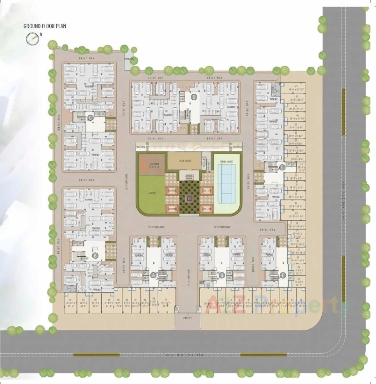 Layout of real estate project Kansas Devasya located at Vastral, Ahmedabad, Gujarat