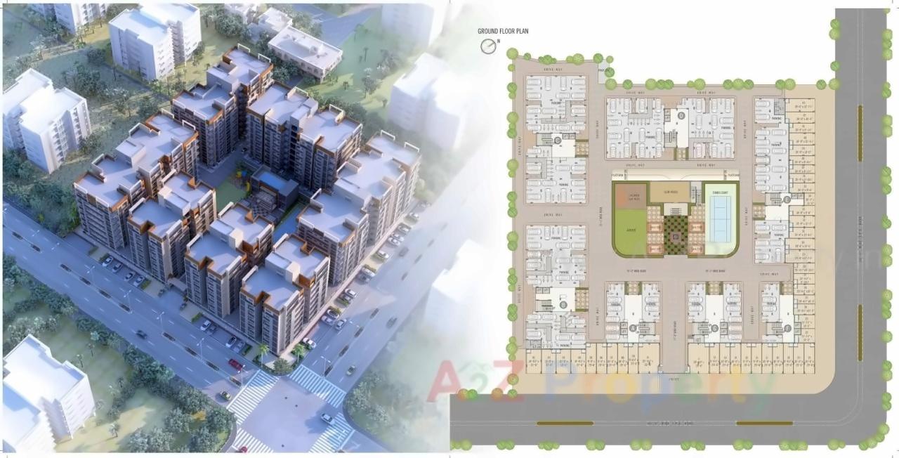 Layout of real estate project Kansas Devasya located at Vastral, Ahmedabad, Gujarat