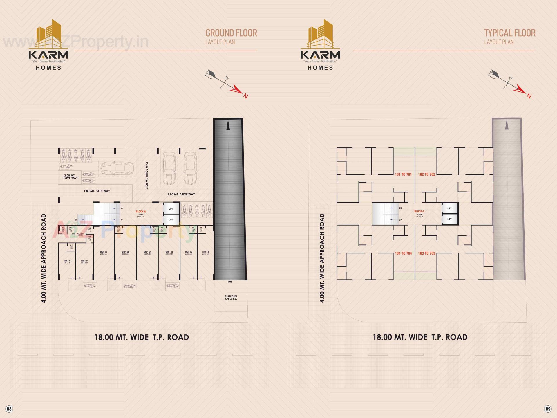 Layout of real estate project Karm Homes located at Nikol, Ahmedabad, Gujarat