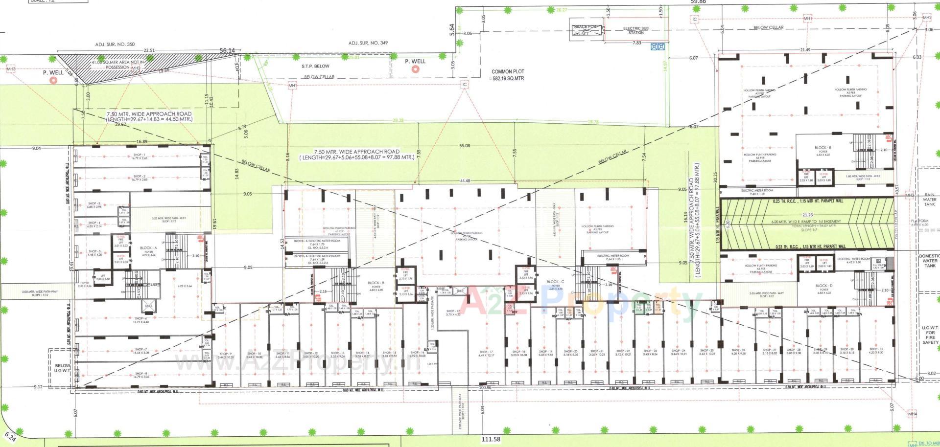 Layout of real estate project Karma Elegance located at Shilaj, Ahmedabad, Gujarat