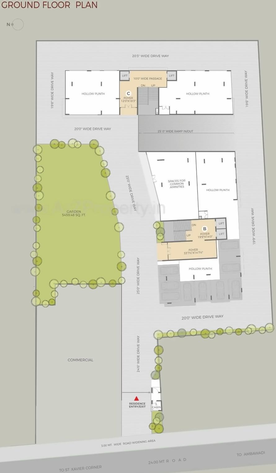 Layout of real estate project Karmyog Heights located at Changispur, Ahmedabad, Gujarat