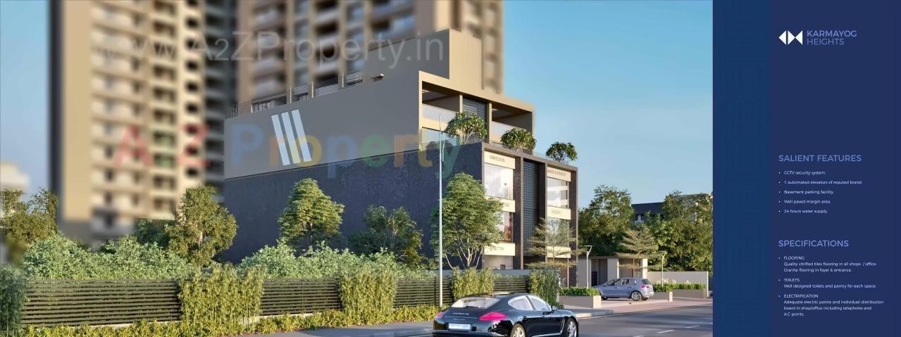 3D Elevation of real estate project Karmyog Heights located at Changispur, Ahmedabad, Gujarat