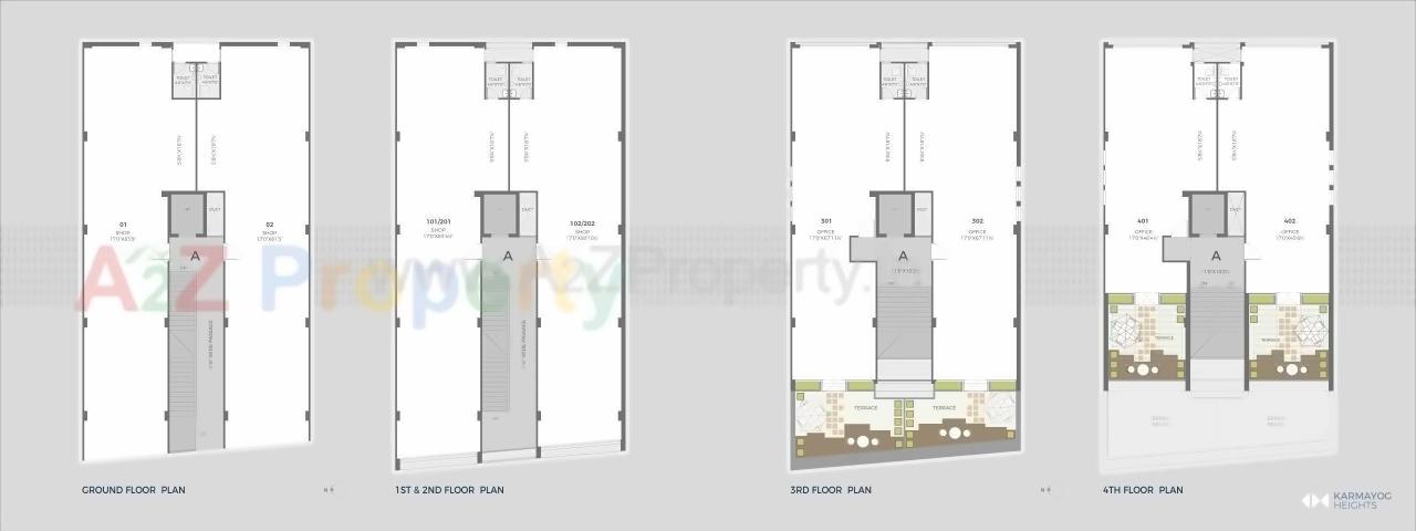Layout of real estate project Karmyog Heights located at Changispur, Ahmedabad, Gujarat