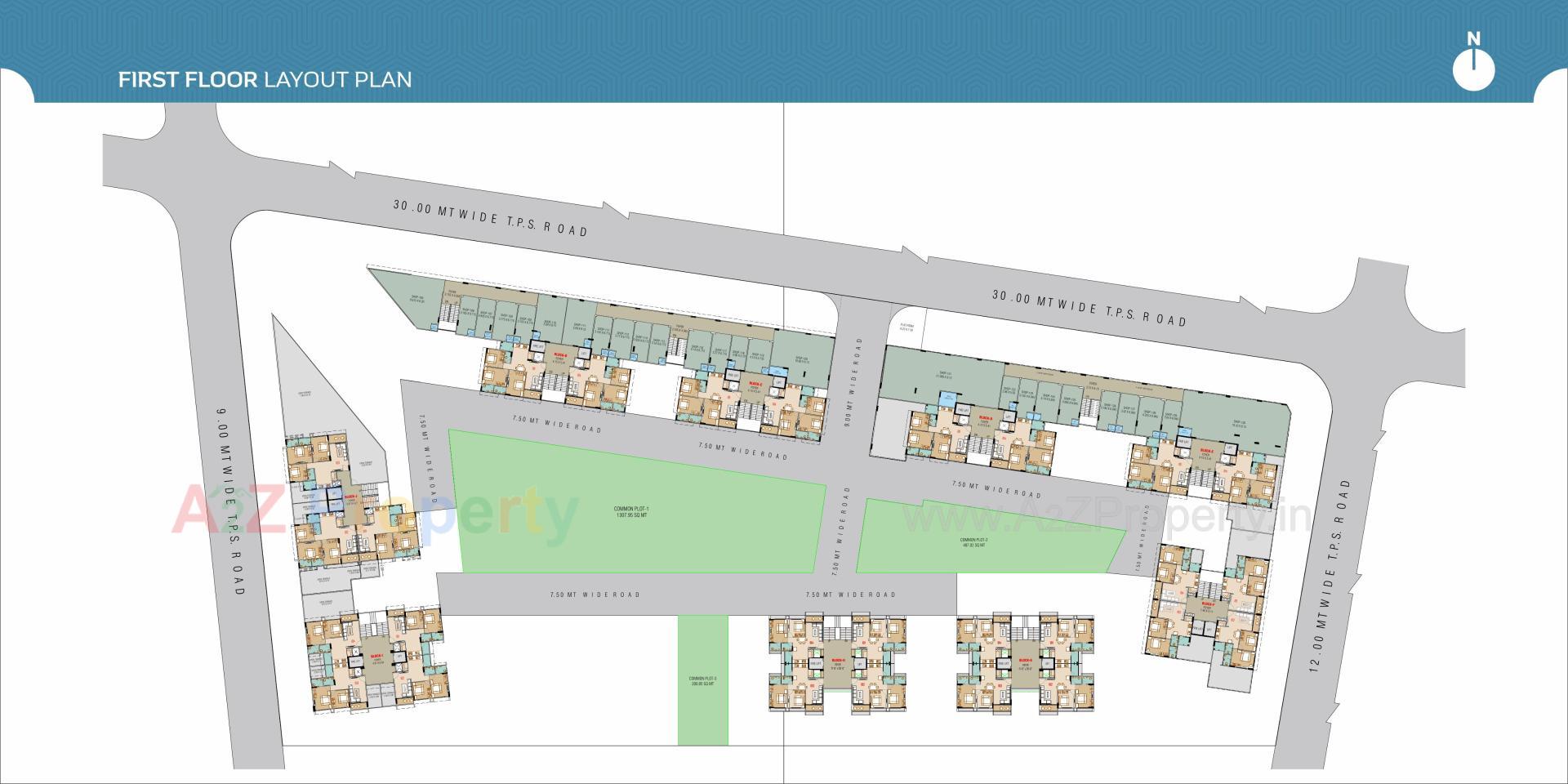Layout of real estate project Karnavati Apartment located at Vatva, Ahmedabad, Gujarat