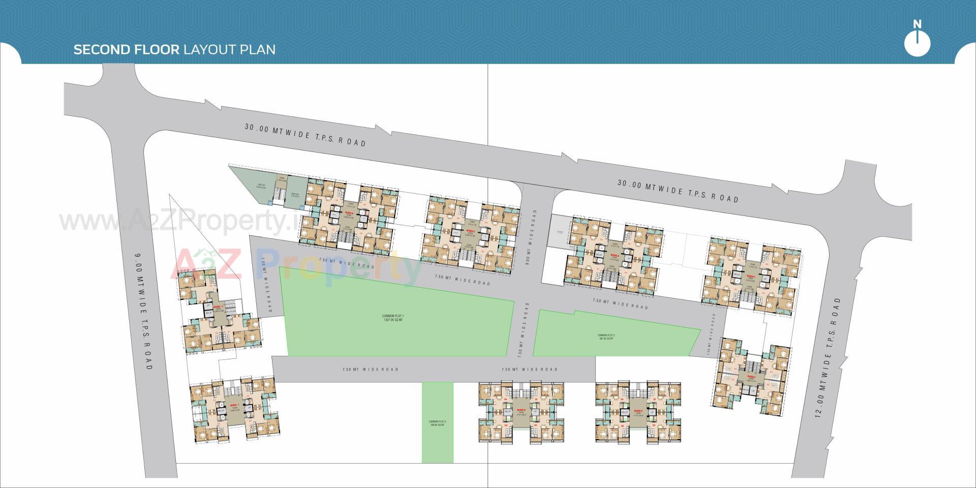 Layout of real estate project Karnavati Apartment located at Vatva, Ahmedabad, Gujarat
