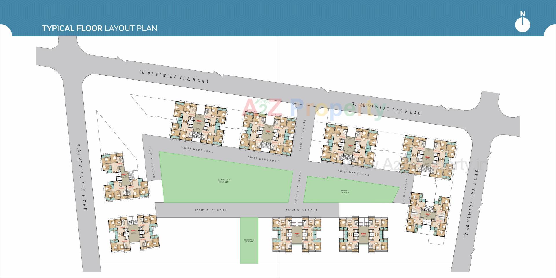 Layout of real estate project Karnavati Apartment located at Vatva, Ahmedabad, Gujarat