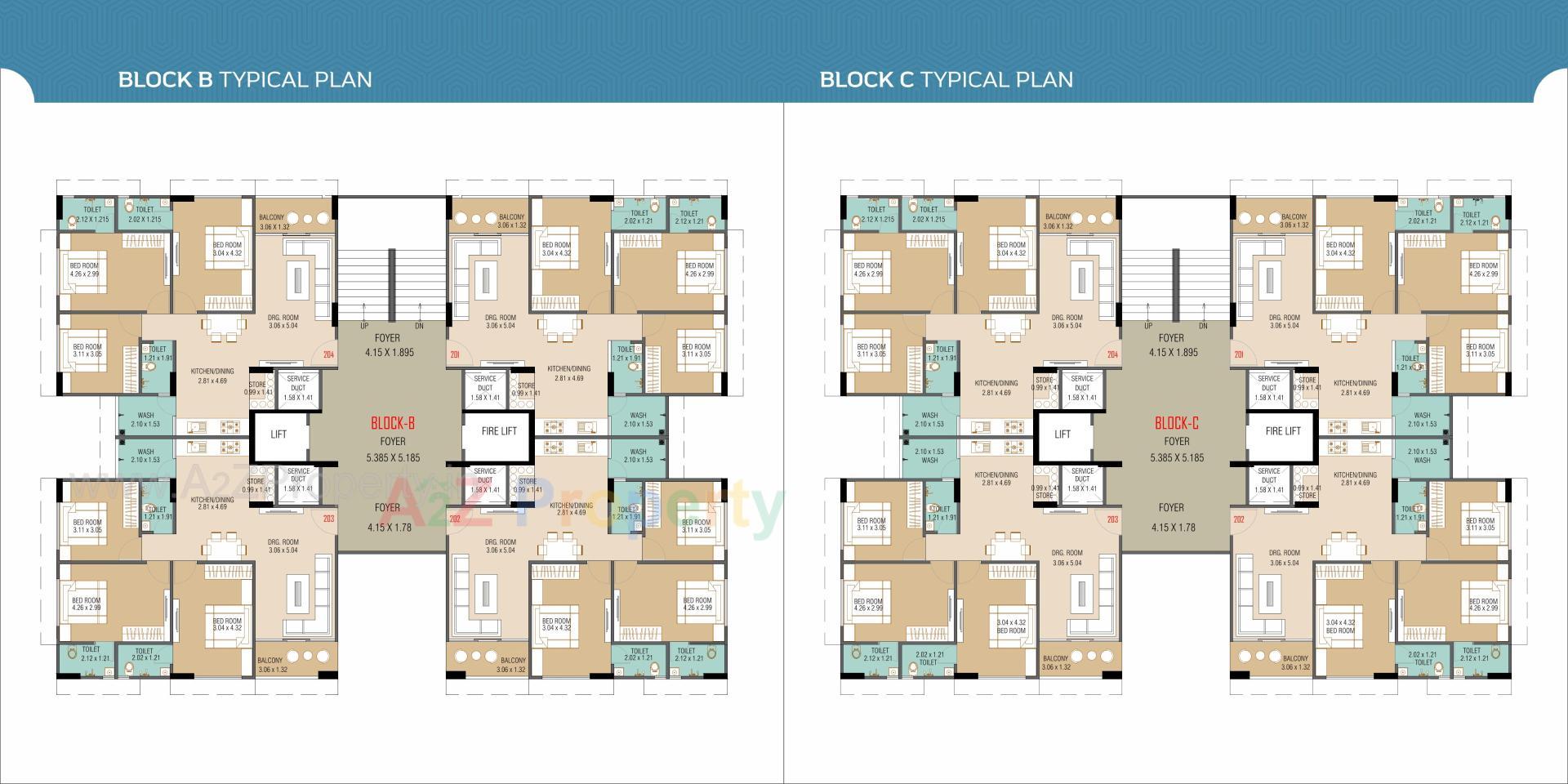 Layout of real estate project Karnavati Apartment located at Vatva, Ahmedabad, Gujarat