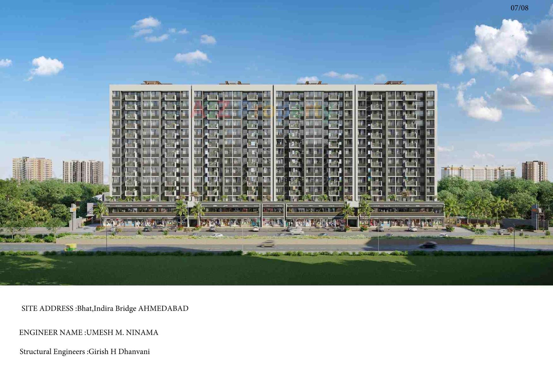 3D Elevation of real estate project Karnavati Infinity Living Block located at Ahmedabad, Ahmedabad, Gujarat