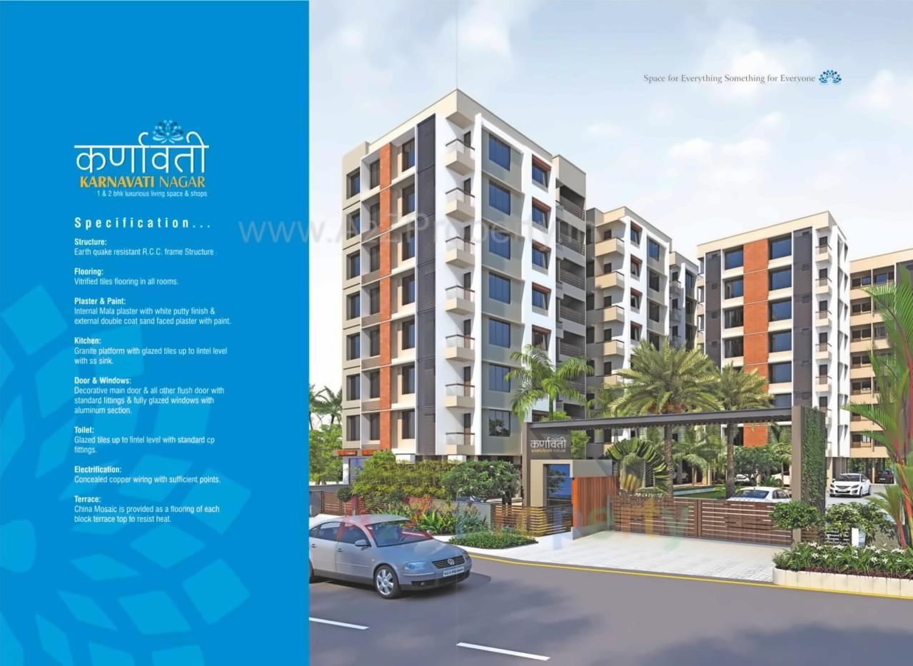3D Elevation of real estate project Karnavati Nagar located at Acher, Ahmedabad, Gujarat