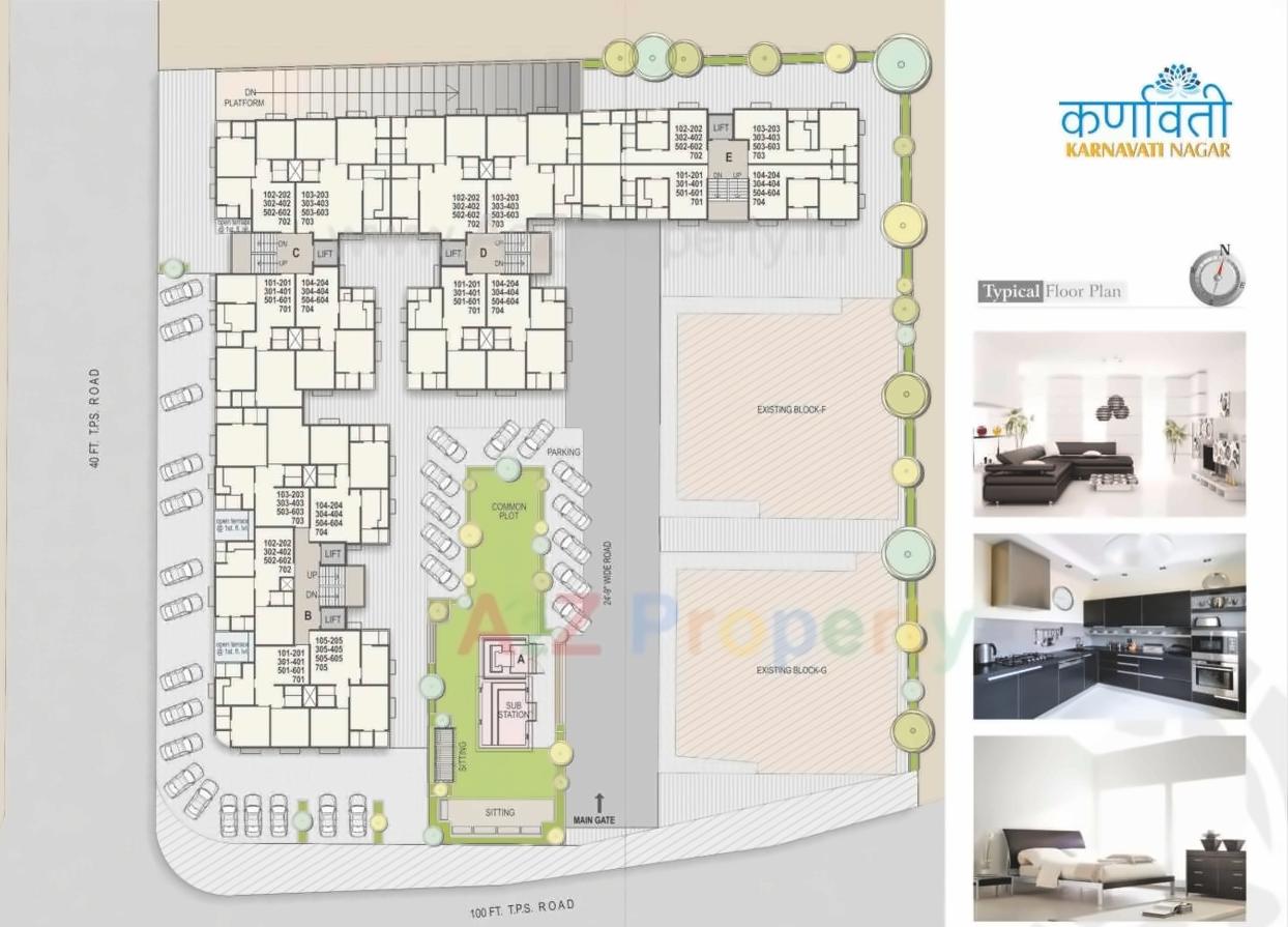 Layout of real estate project Karnavati Nagar located at Acher, Ahmedabad, Gujarat