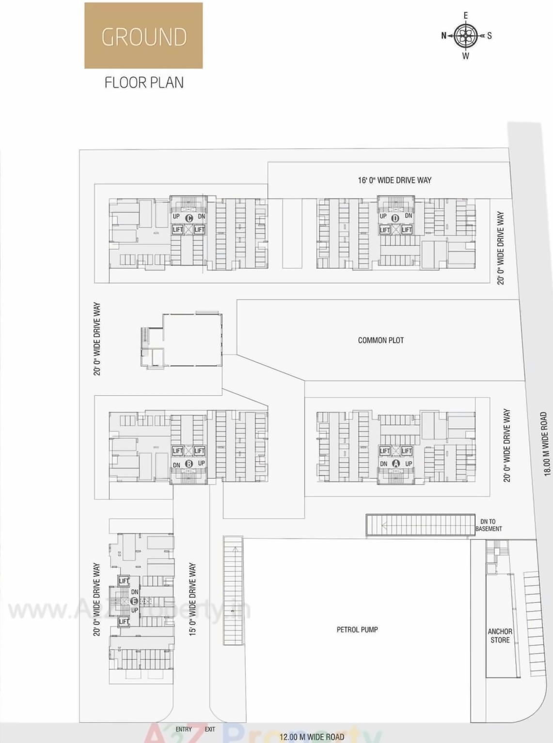 Layout of real estate project Karnavati Premier Living located at Bhat, Ahmedabad, Gujarat