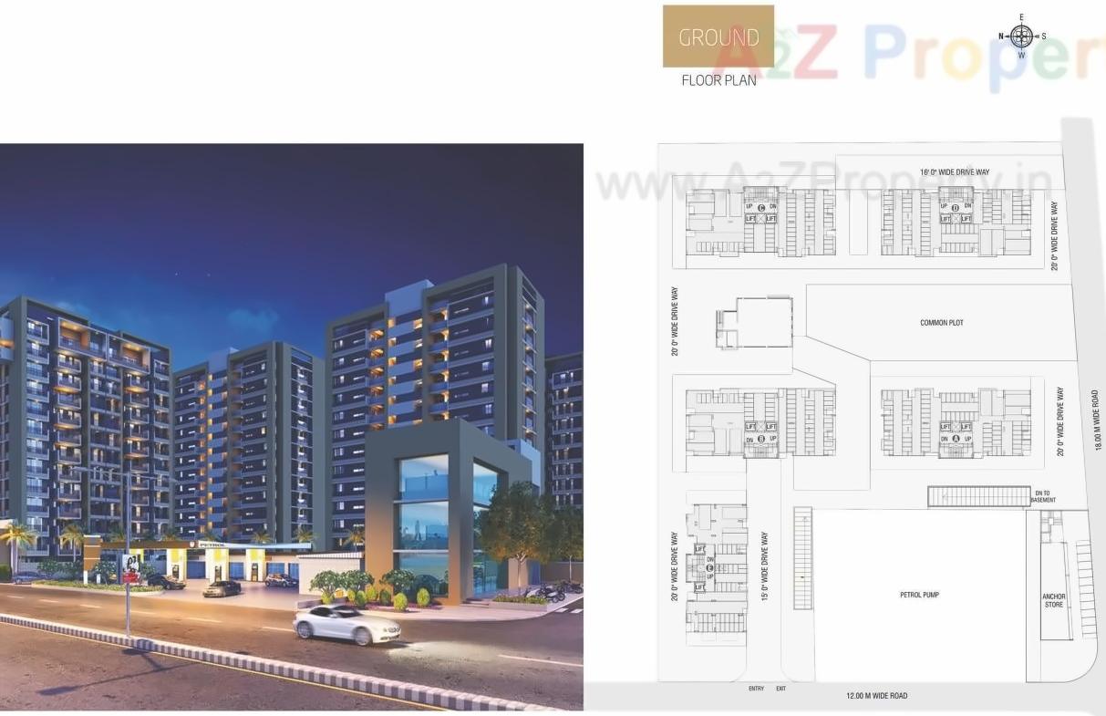 Layout of real estate project Karnavati Premier Living located at Bhat, Ahmedabad, Gujarat