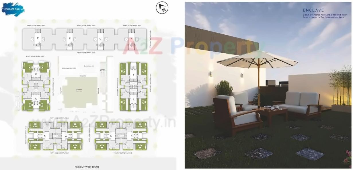 Layout of real estate project Karnavati Riviera located at Ramol, Ahmedabad, Gujarat