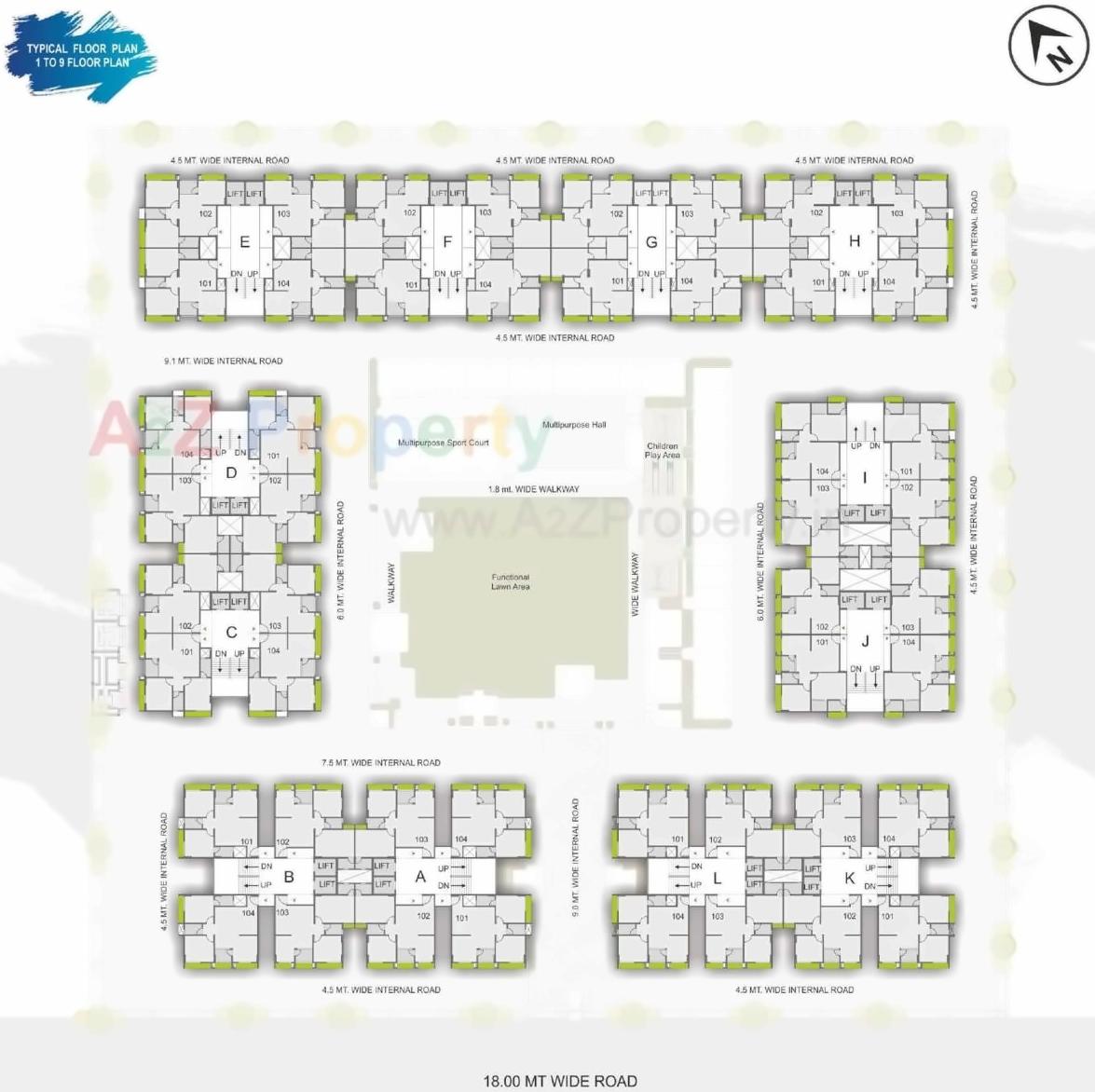 Layout of real estate project Karnavati Riviera located at Ramol, Ahmedabad, Gujarat