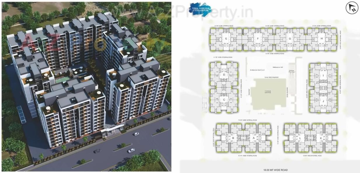 Layout of real estate project Karnavati Riviera located at Ramol, Ahmedabad, Gujarat