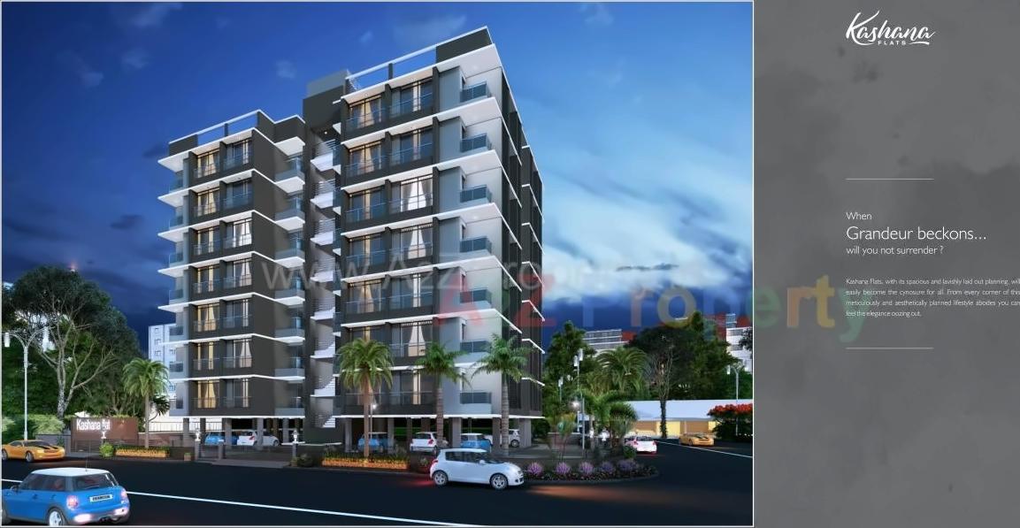3D Elevation of real estate project Kashana Flats located at Kocharab, Ahmedabad, Gujarat