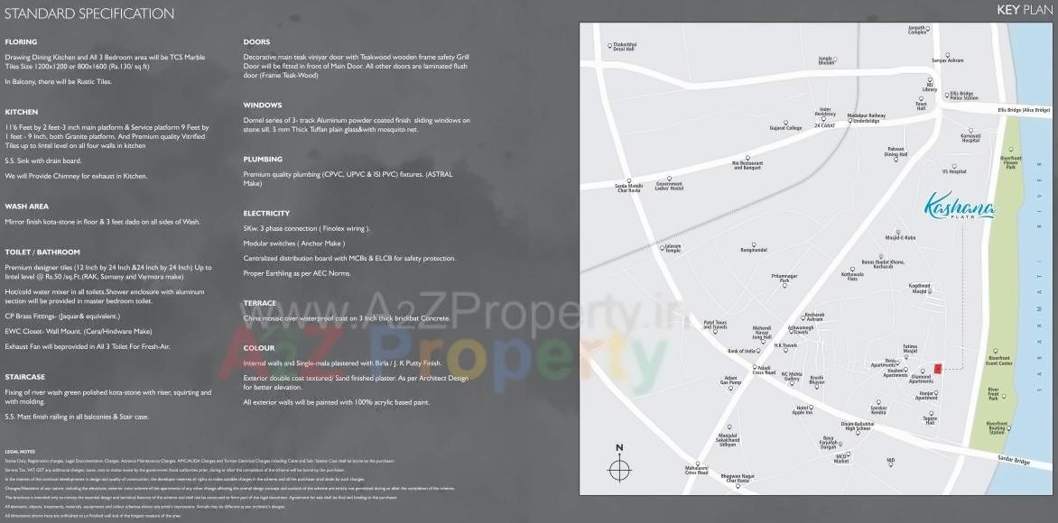  of real estate project Kashana Flats located at Kocharab, Ahmedabad, Gujarat