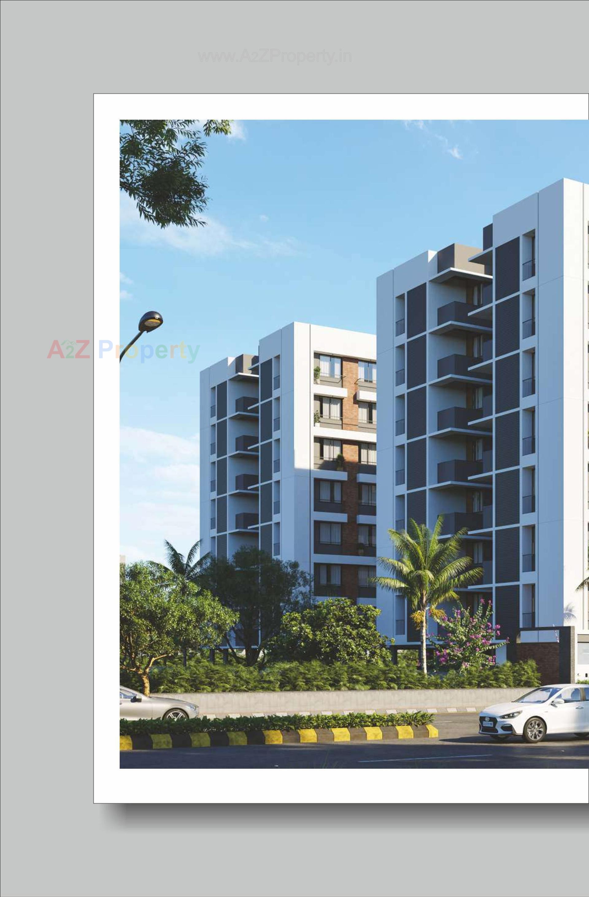 3D Elevation of real estate project Kashi Hills located at Enasan, Ahmedabad, Gujarat