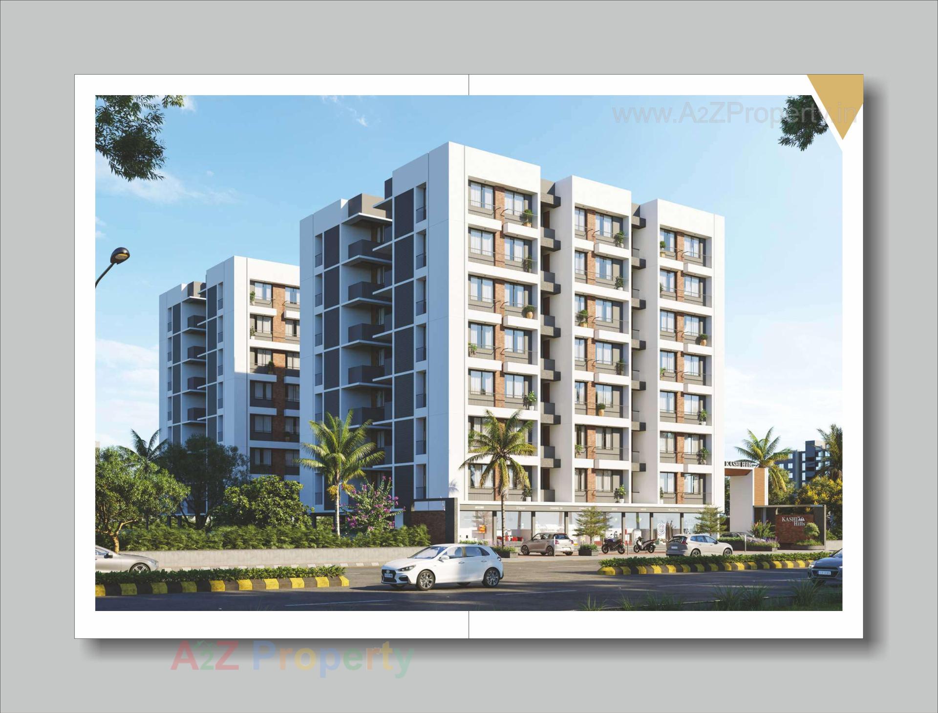 3D Elevation of real estate project Kashi Hills located at Enasan, Ahmedabad, Gujarat