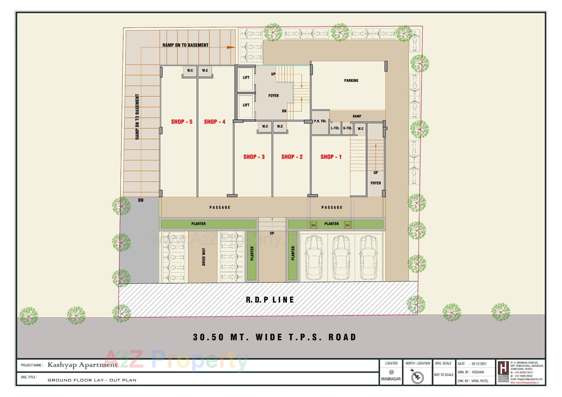 Layout of real estate project Kashyap Apartment Vibhag located at Rajpur--hirpur, Ahmedabad, Gujarat