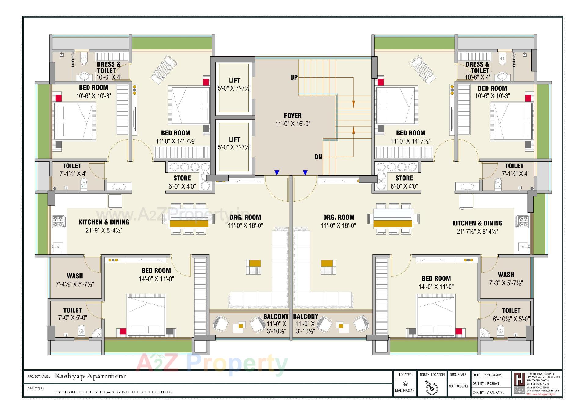Layout of real estate project Kashyap Apartment Vibhag located at Rajpur--hirpur, Ahmedabad, Gujarat