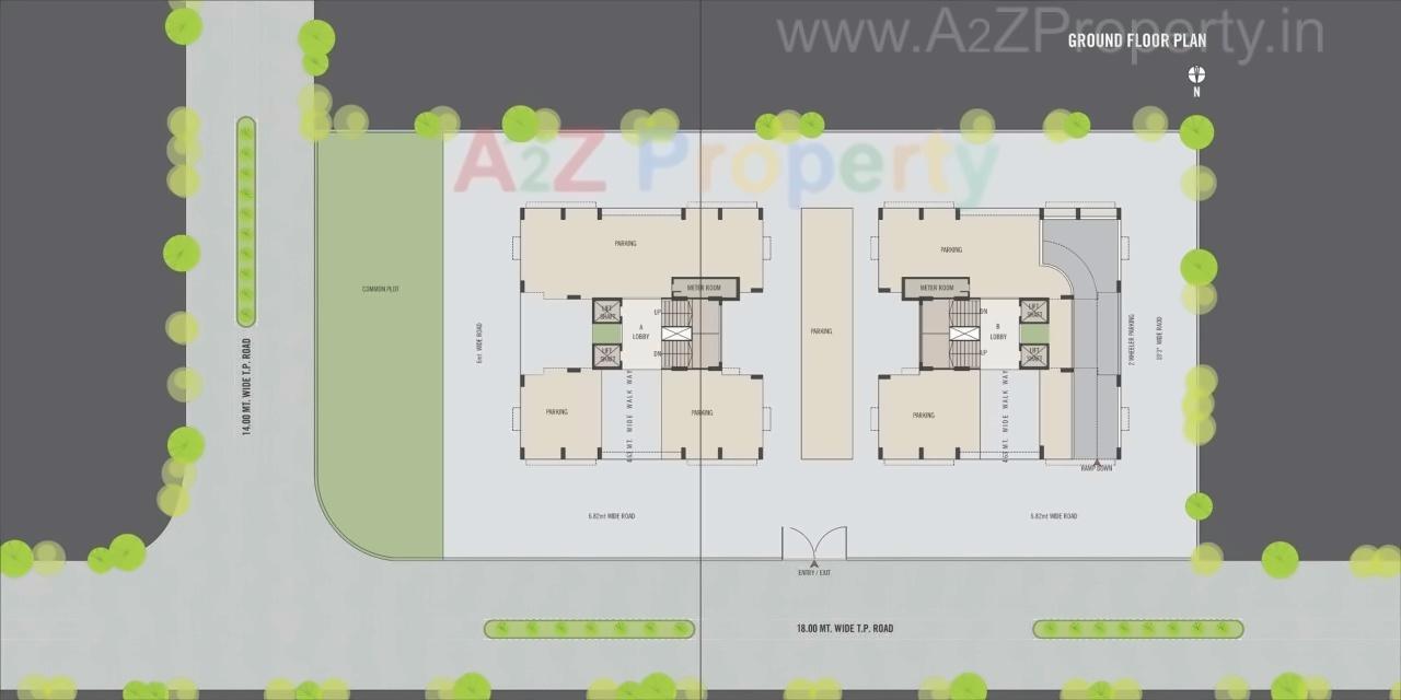 Layout of real estate project Kautilya located at Tragad, Ahmedabad, Gujarat