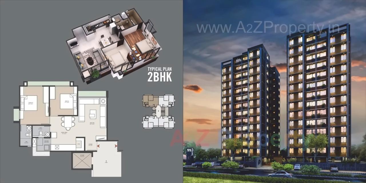 3D Elevation of real estate project Kautilya located at Tragad, Ahmedabad, Gujarat