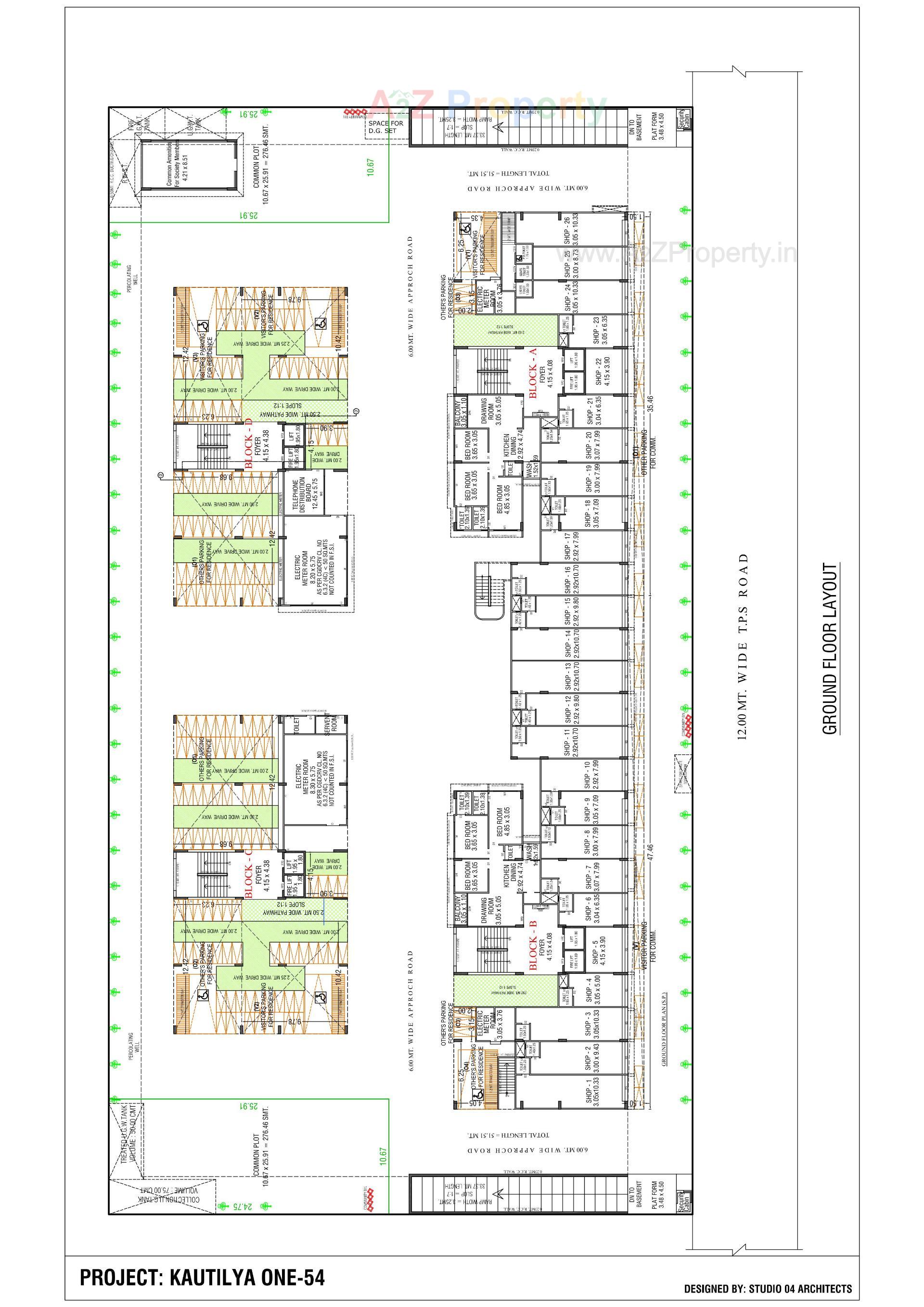 Layout of real estate project Kautilya One located at Chandkheda, Ahmedabad, Gujarat