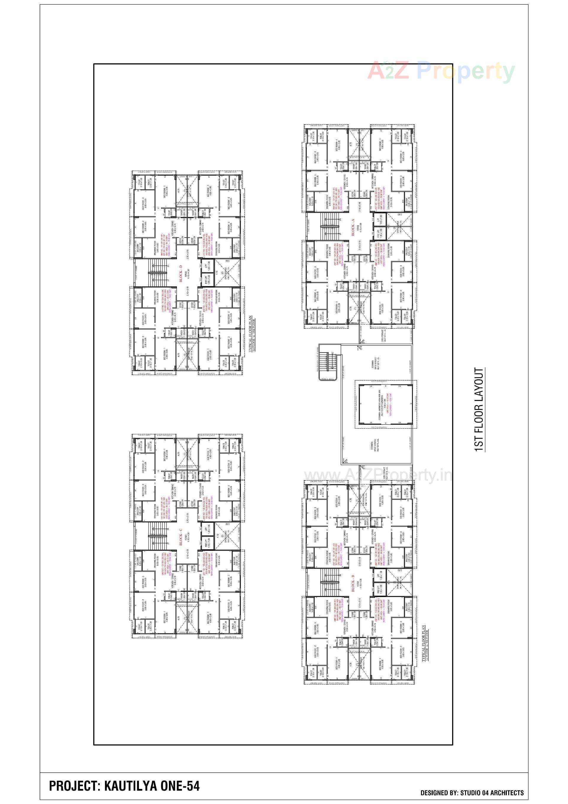 Layout of real estate project Kautilya One located at Chandkheda, Ahmedabad, Gujarat