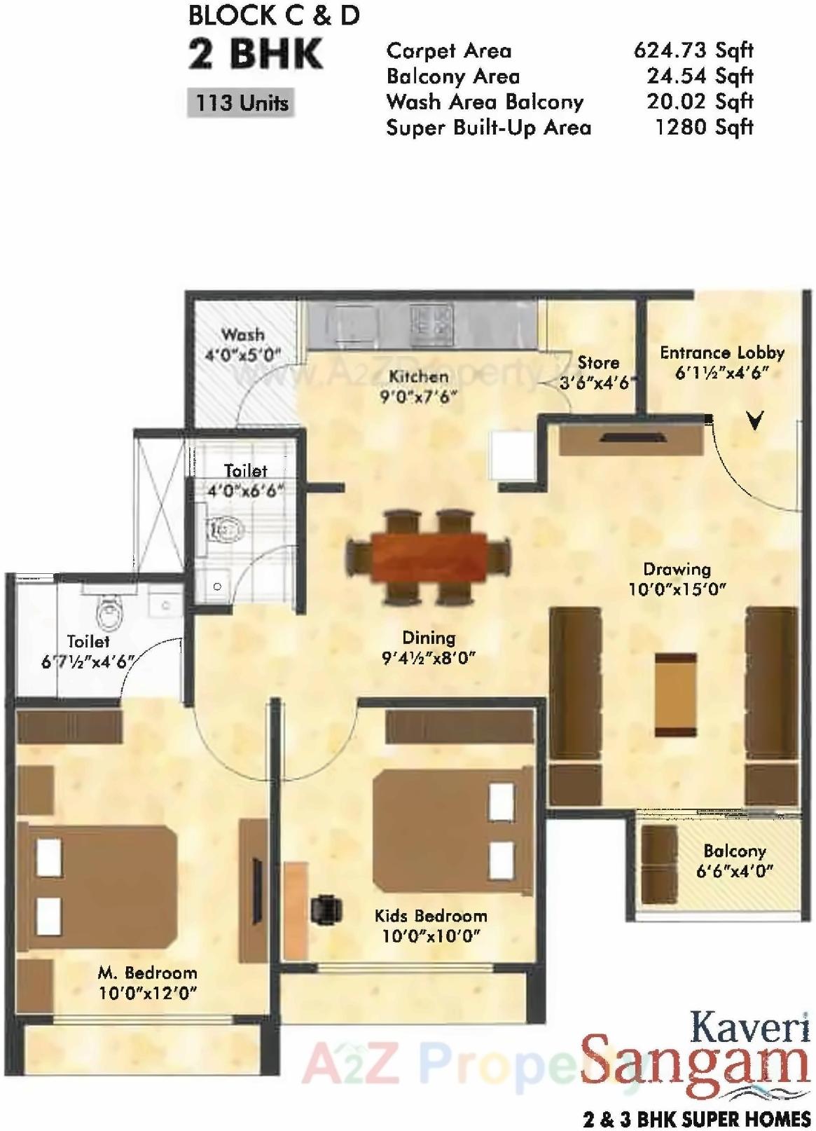 Layout of real estate project Kaveri Sangam located at Ahmedabad, Ahmedabad, Gujarat