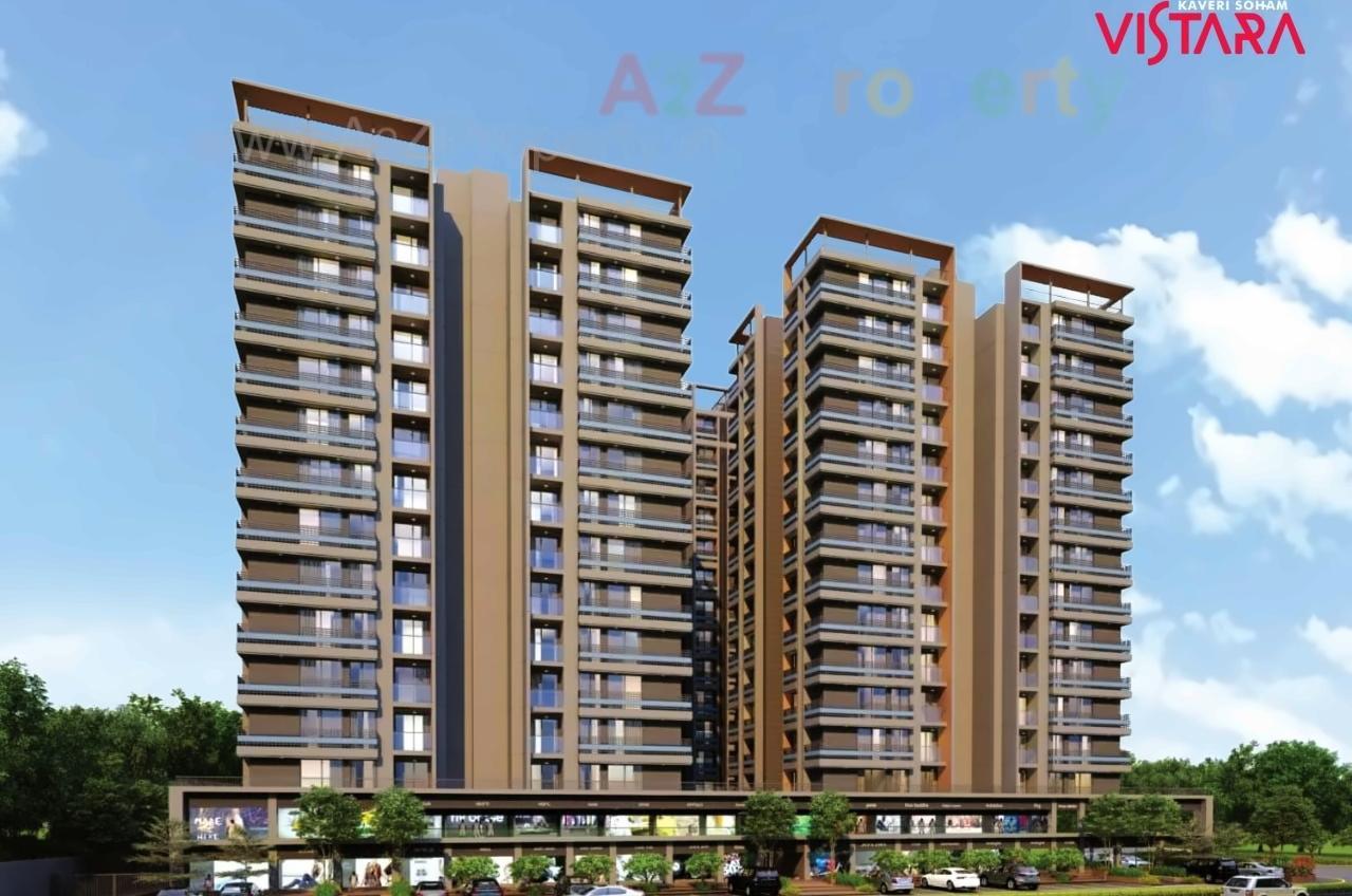 3D Elevation of real estate project Kaveri Soham Vistara located at Shilaj, Ahmedabad, Gujarat