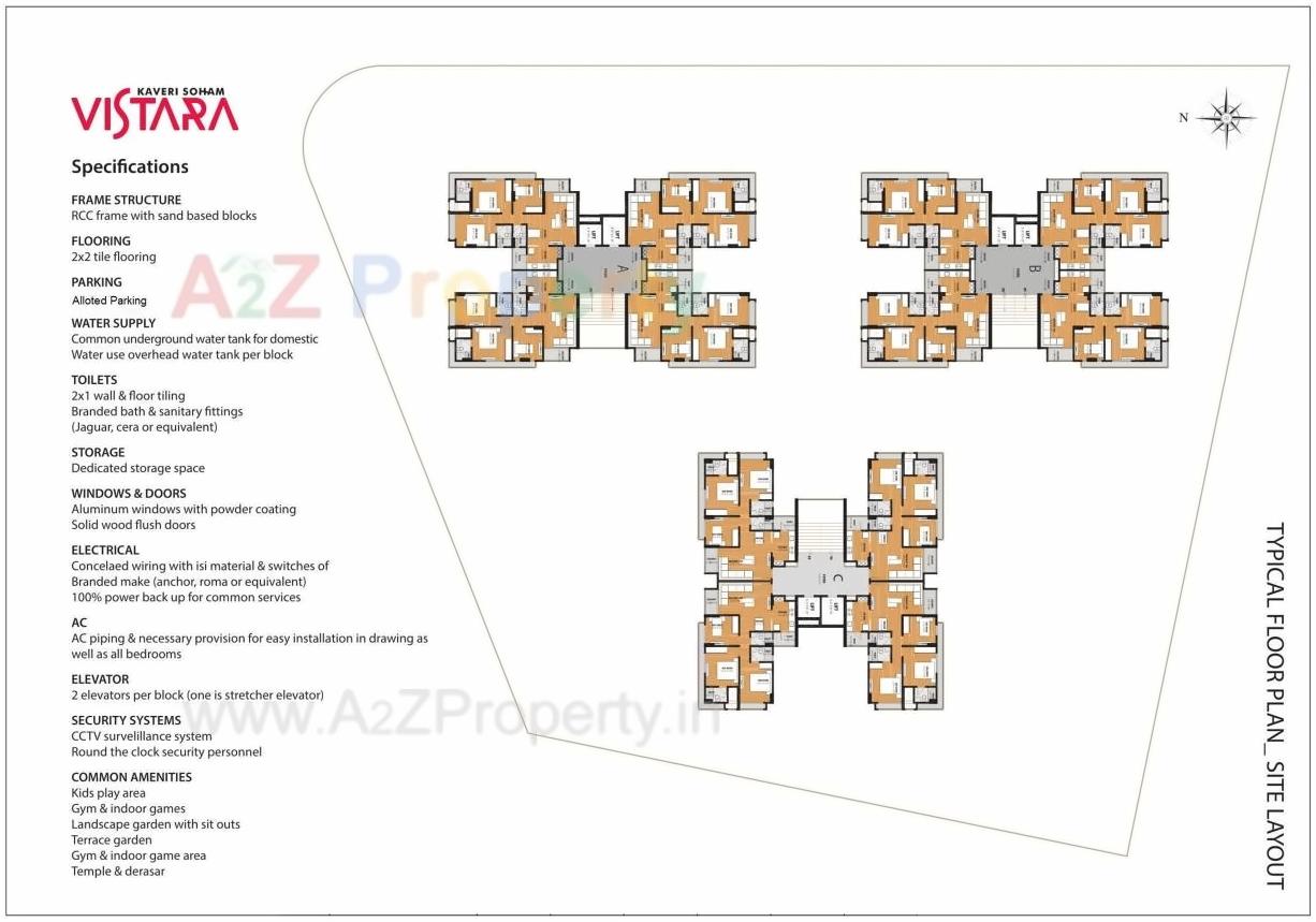 Layout of real estate project Kaveri Soham Vistara located at Shilaj, Ahmedabad, Gujarat