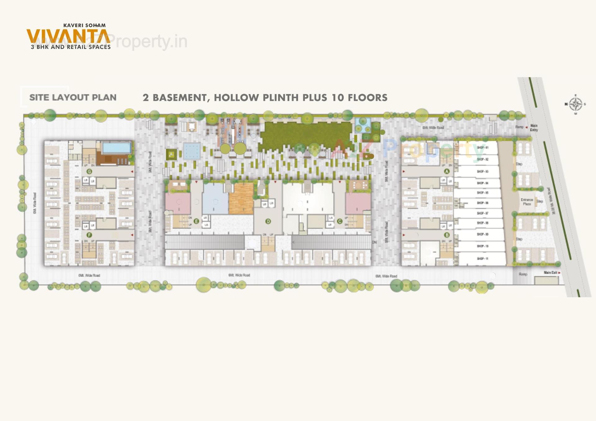 Layout of real estate project Kaveri Soham Vivanta located at Shilaj, Ahmedabad, Gujarat