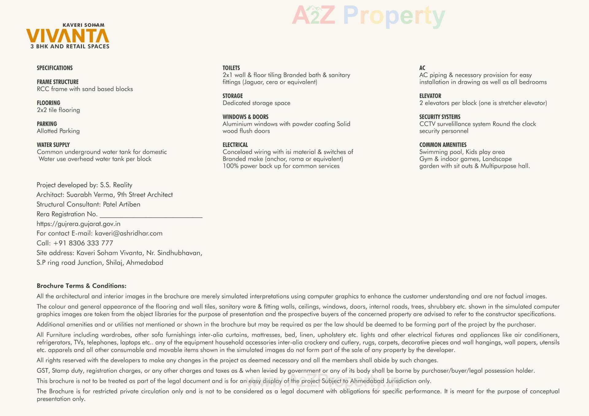  of real estate project Kaveri Soham Vivanta located at Shilaj, Ahmedabad, Gujarat