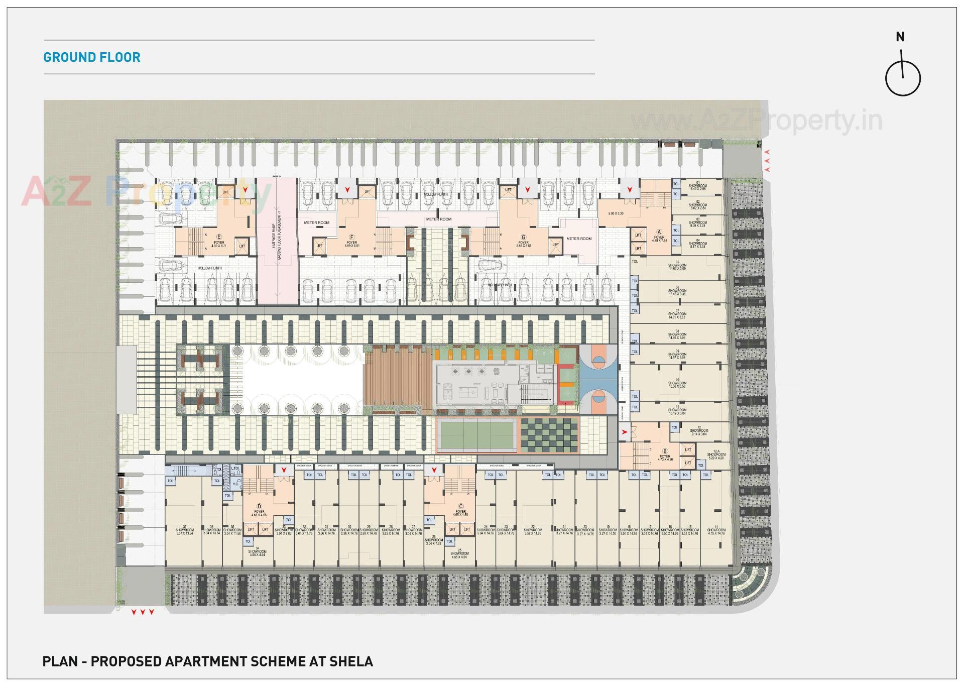 Layout of real estate project Kavisha Aer located at Shela, Ahmedabad, Gujarat