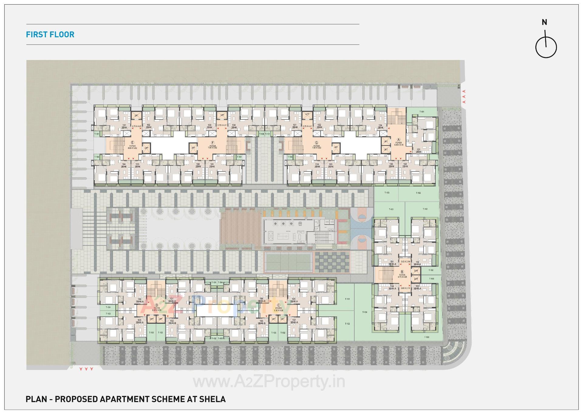 Layout of real estate project Kavisha Aer located at Shela, Ahmedabad, Gujarat