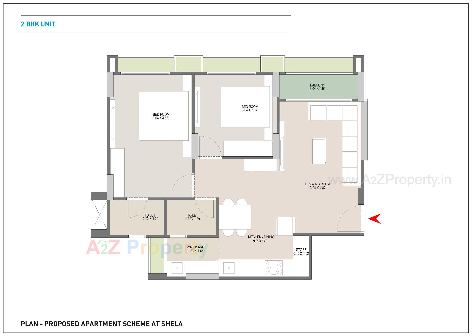 Layout of real estate project Kavisha Aer located at Shela, Ahmedabad, Gujarat