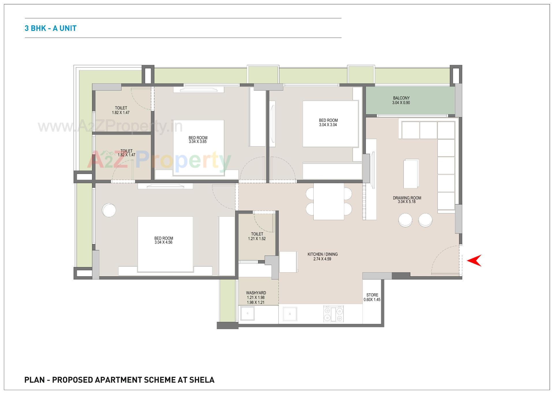 Layout of real estate project Kavisha Aer located at Shela, Ahmedabad, Gujarat