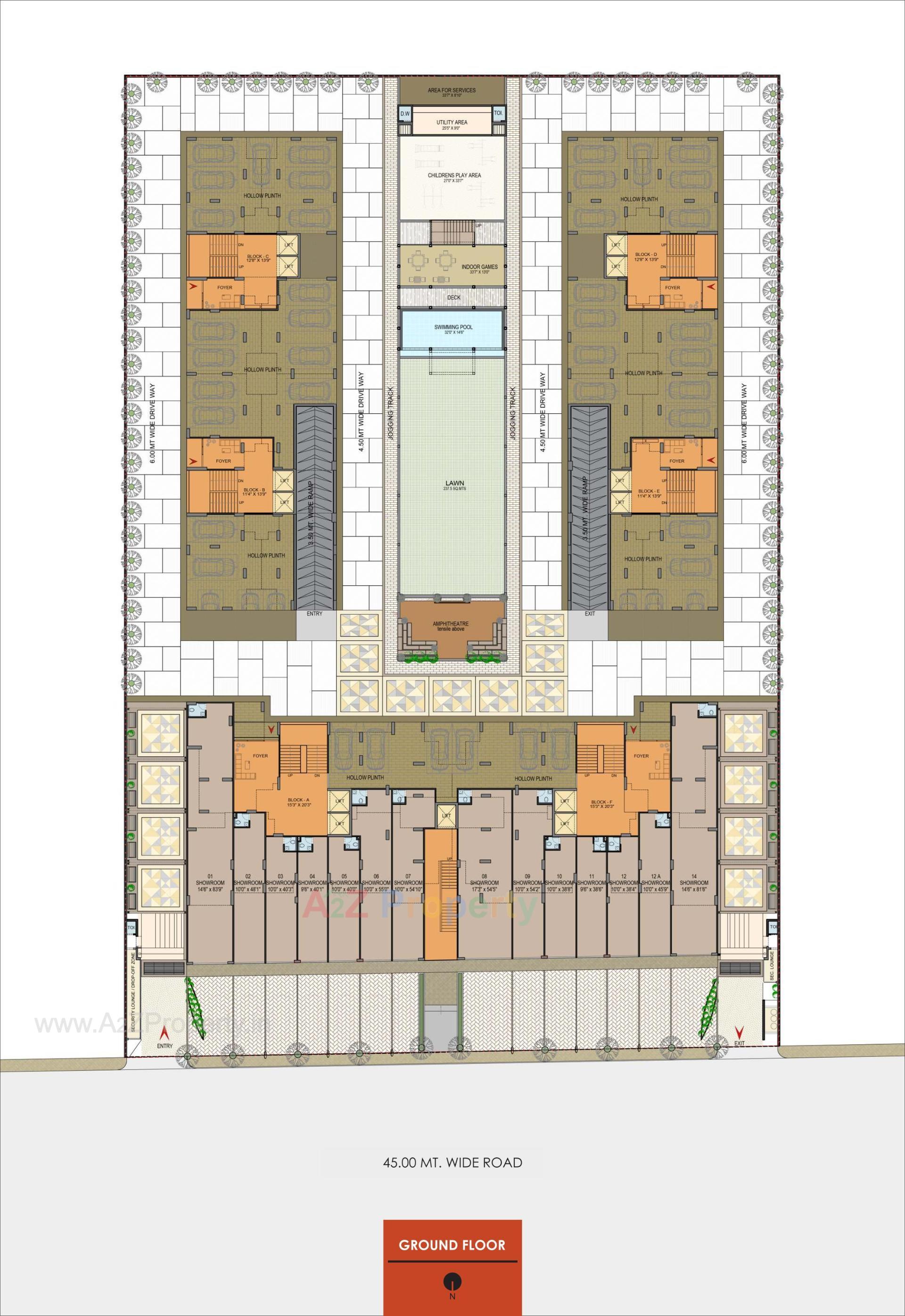 Layout of real estate project Kavisha Amara located at Shela, Ahmedabad, Gujarat