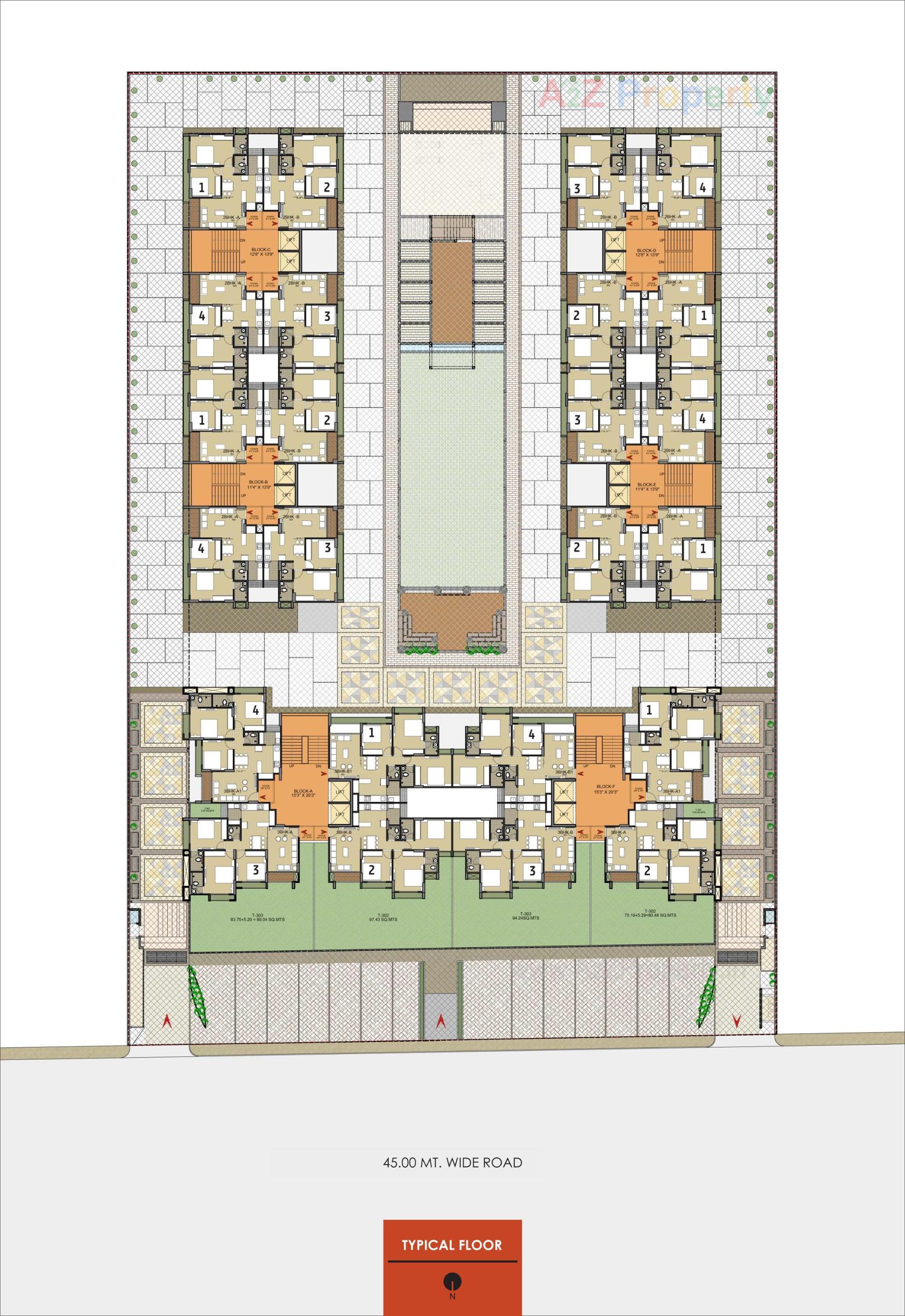 Layout of real estate project Kavisha Amara located at Shela, Ahmedabad, Gujarat