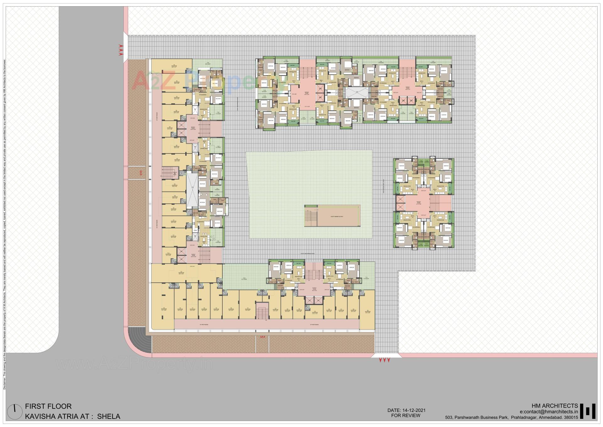 Layout of real estate project Kavisha Atria located at Shela, Ahmedabad, Gujarat