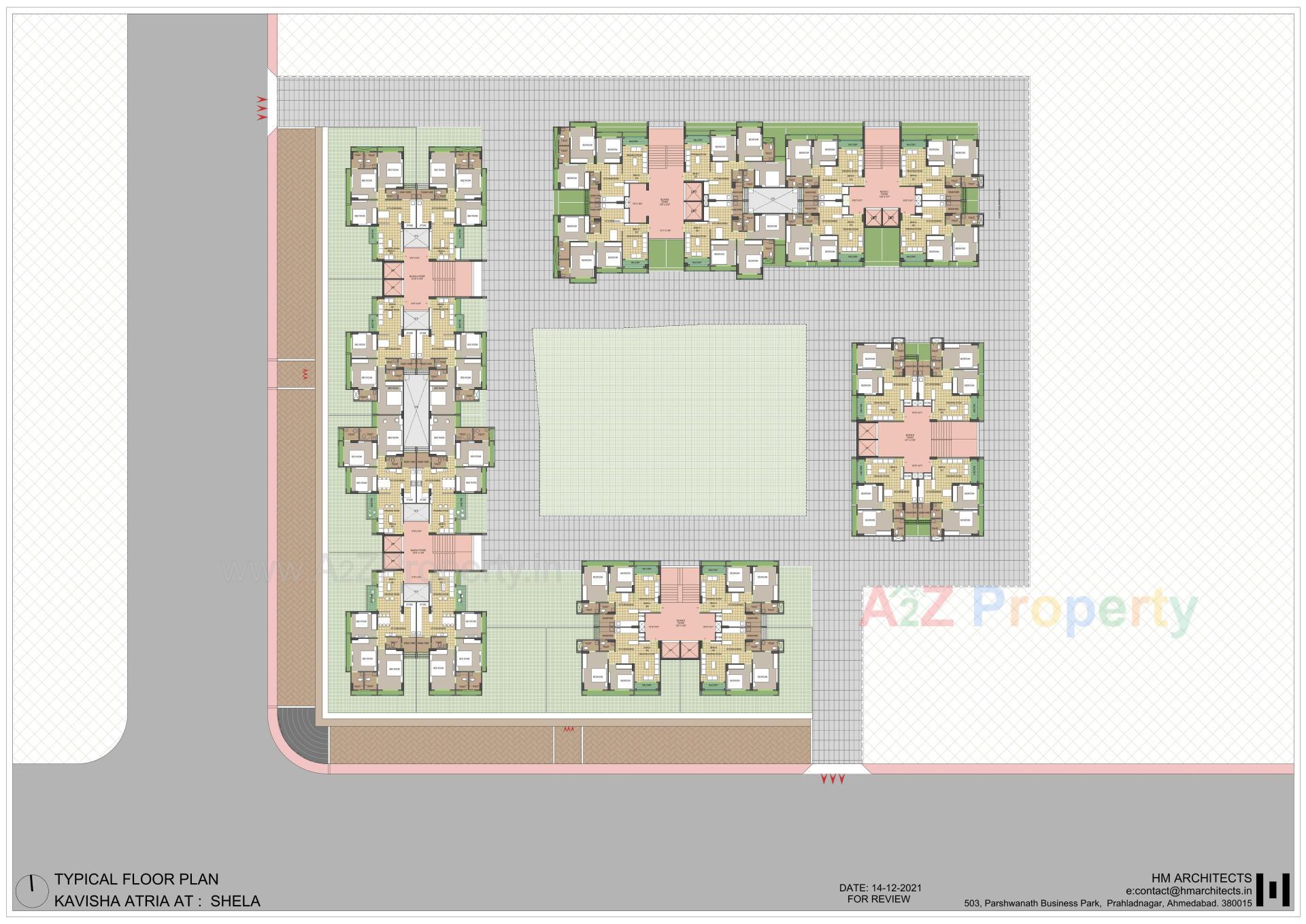 Layout of real estate project Kavisha Atria located at Shela, Ahmedabad, Gujarat