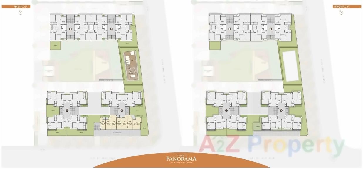 Layout of real estate project Kavisha Panorama located at Ghuma, Ahmedabad, Gujarat