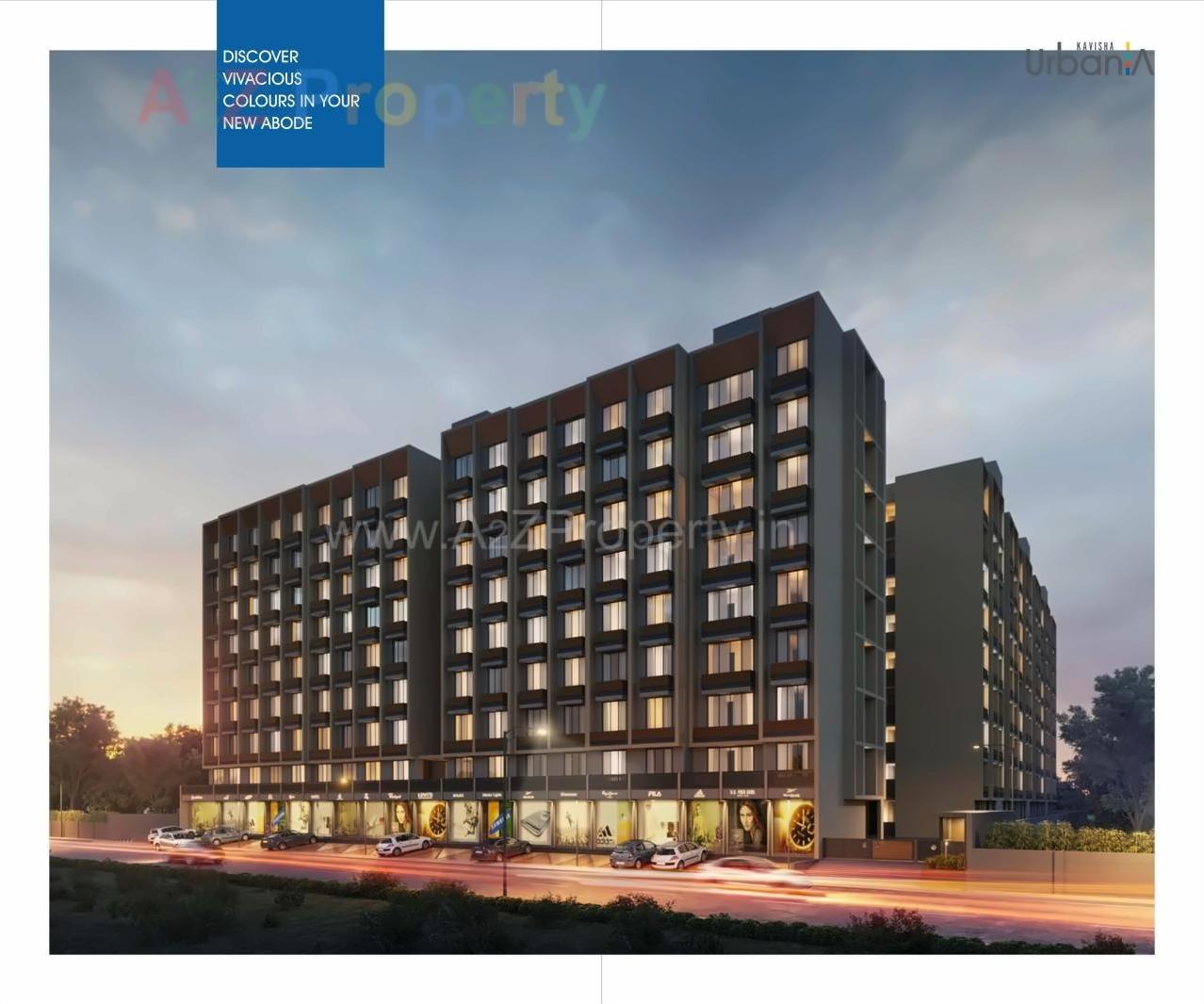 3D Elevation of real estate project Kavisha Urbania located at Ghuma, Ahmedabad, Gujarat