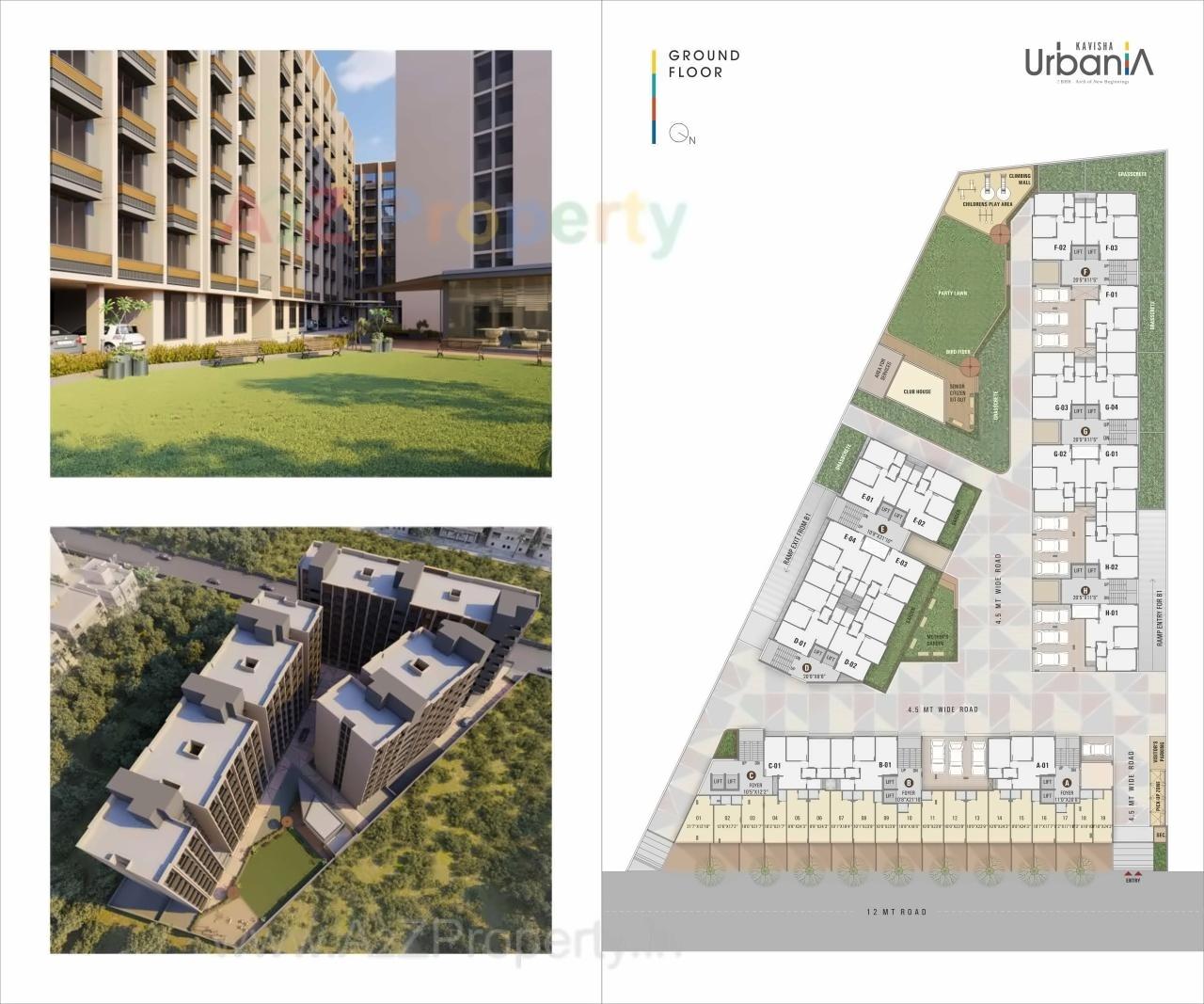 Layout of real estate project Kavisha Urbania located at Ghuma, Ahmedabad, Gujarat