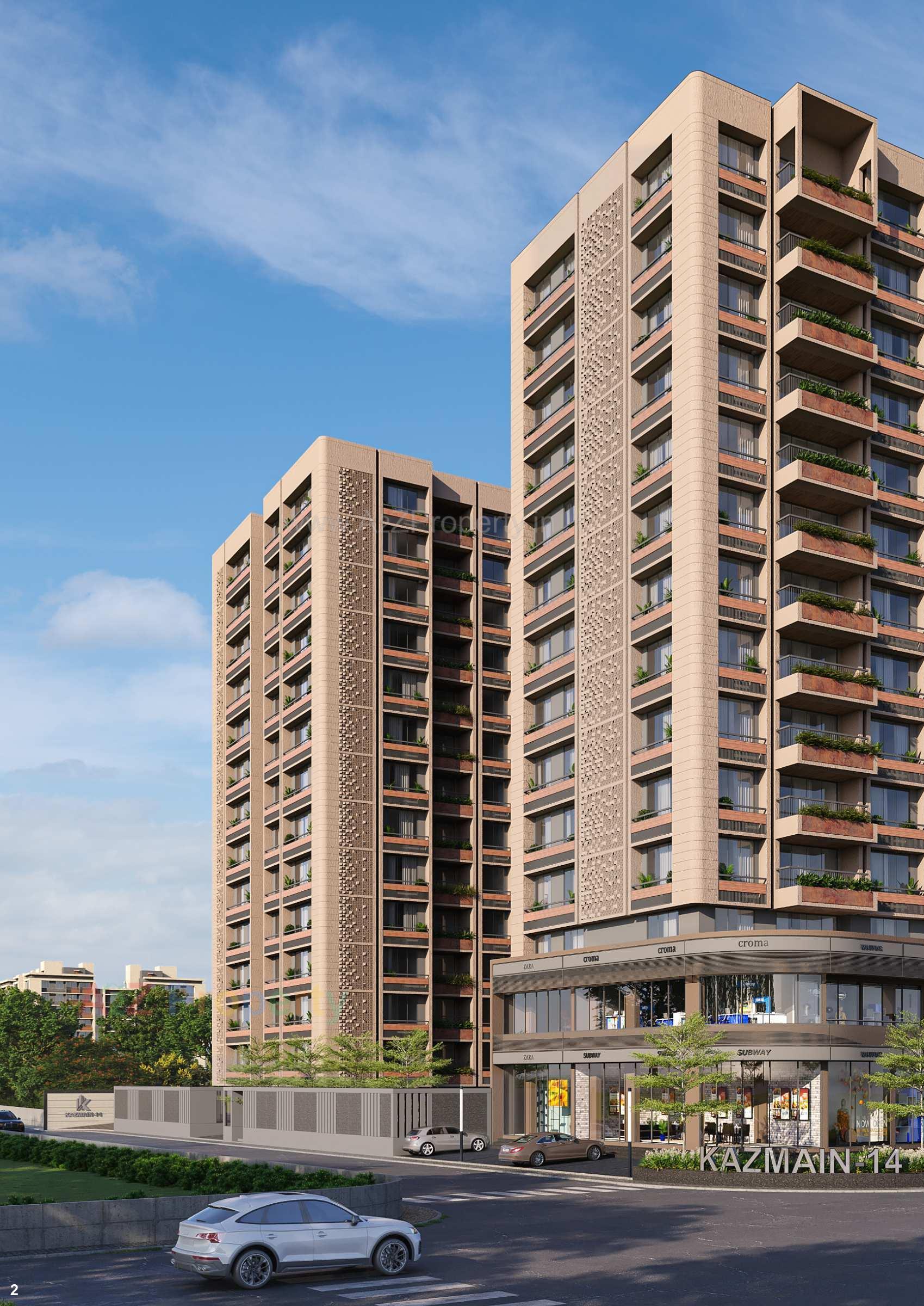 3D Elevation of real estate project Kazmain located at Maktampura, Ahmedabad, Gujarat