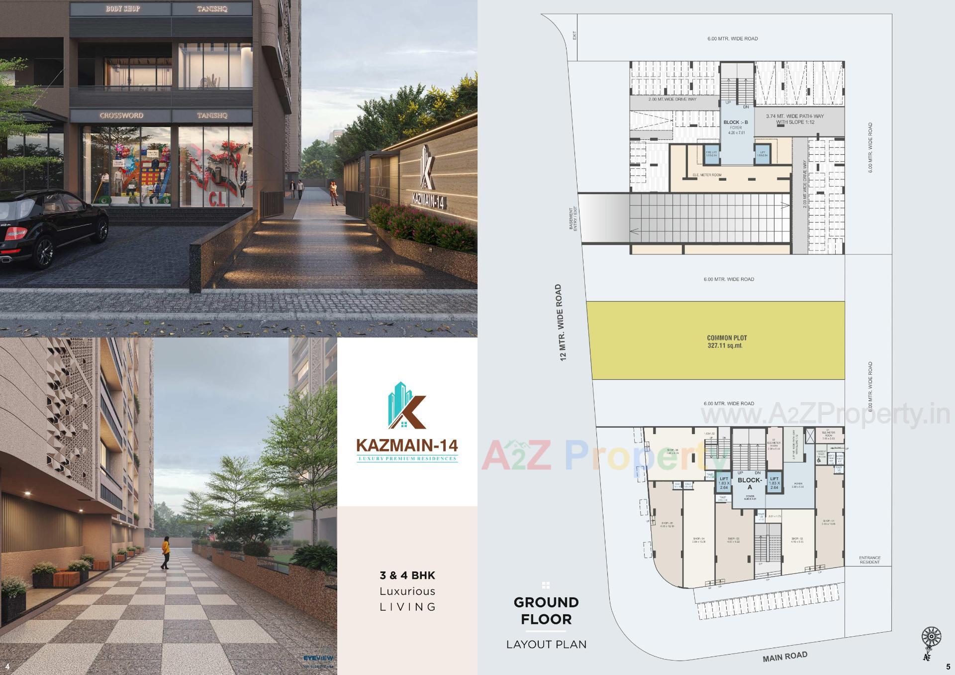 Layout of real estate project Kazmain located at Maktampura, Ahmedabad, Gujarat