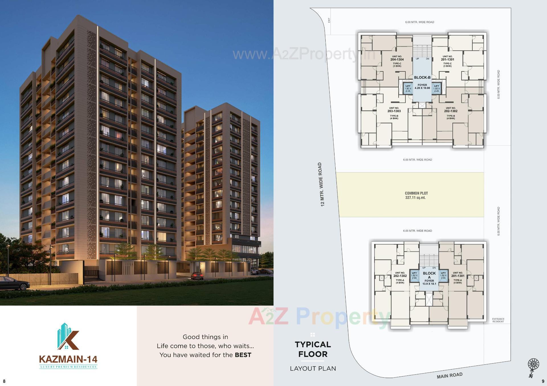 Layout of real estate project Kazmain located at Maktampura, Ahmedabad, Gujarat