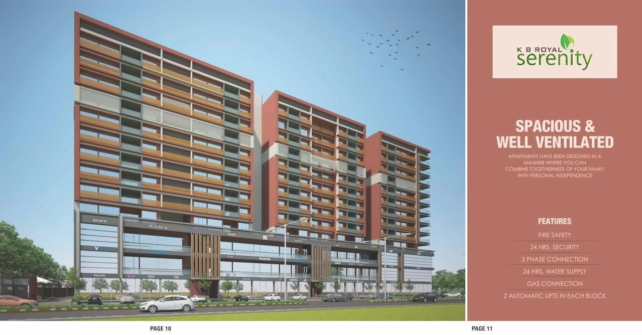 3D Elevation of real estate project Kb Royal Serenity located at Chandkheda, Ahmedabad, Gujarat