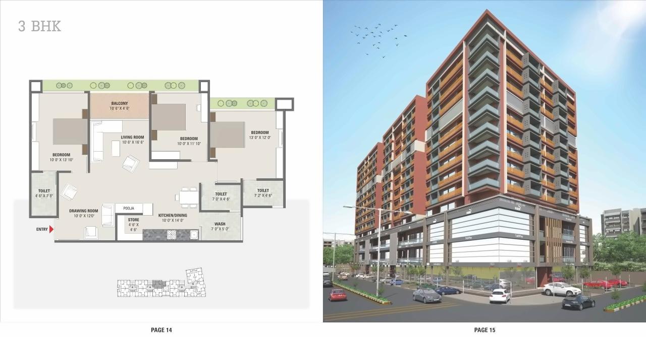 Layout of real estate project Kb Royal Serenity located at Chandkheda, Ahmedabad, Gujarat